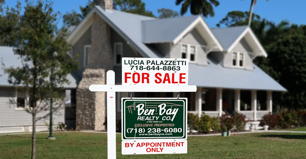 portable hanging real estate signs new york city