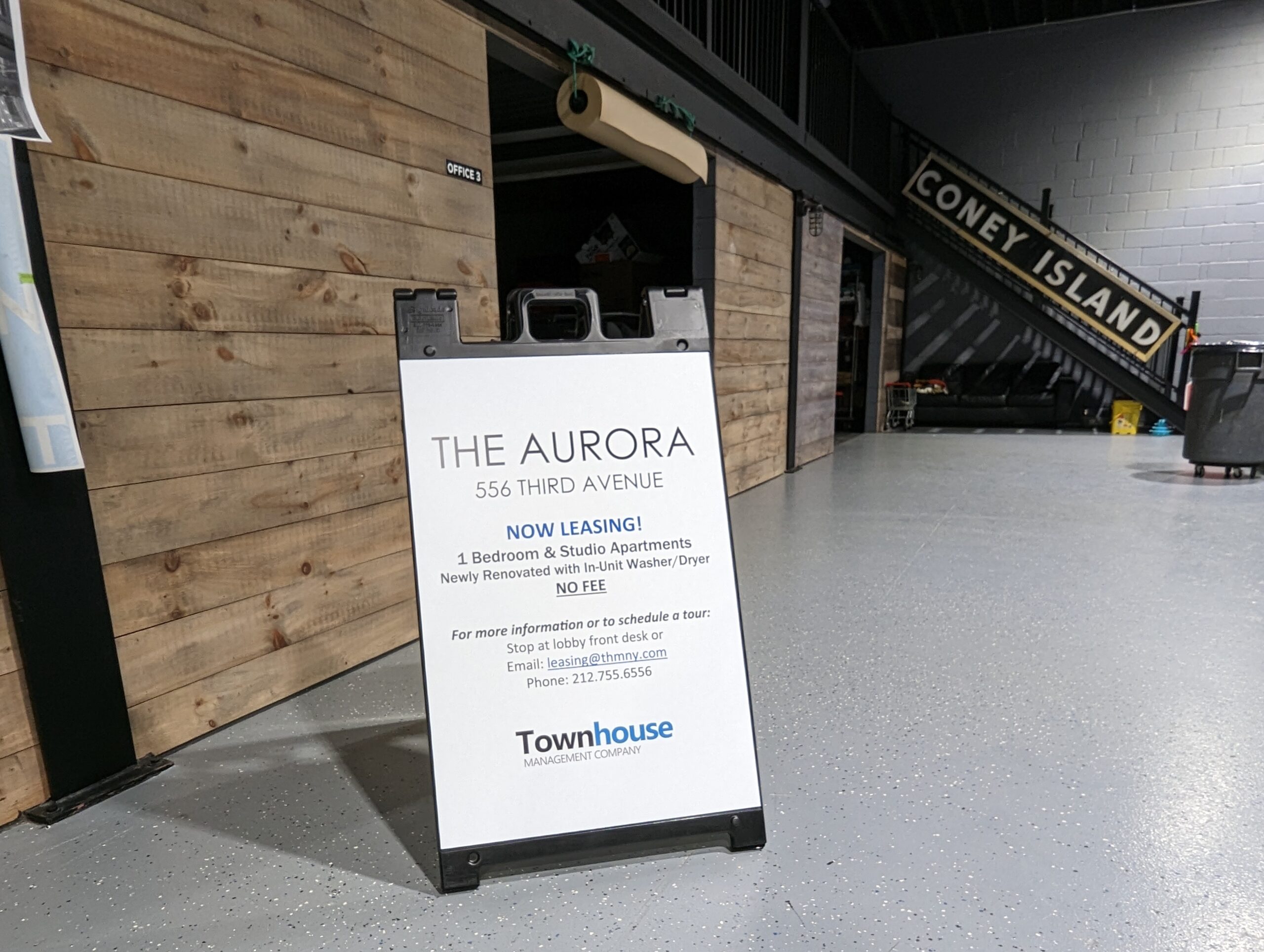 aurora plastic sidewalk a frame sign