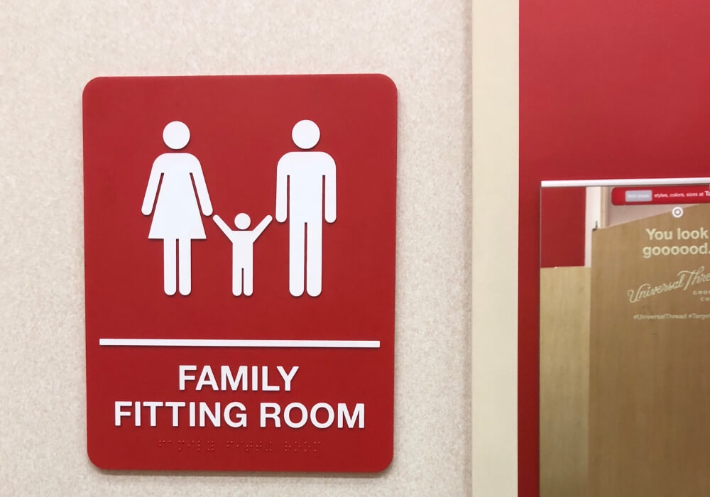 family fitting room ada signs nyc