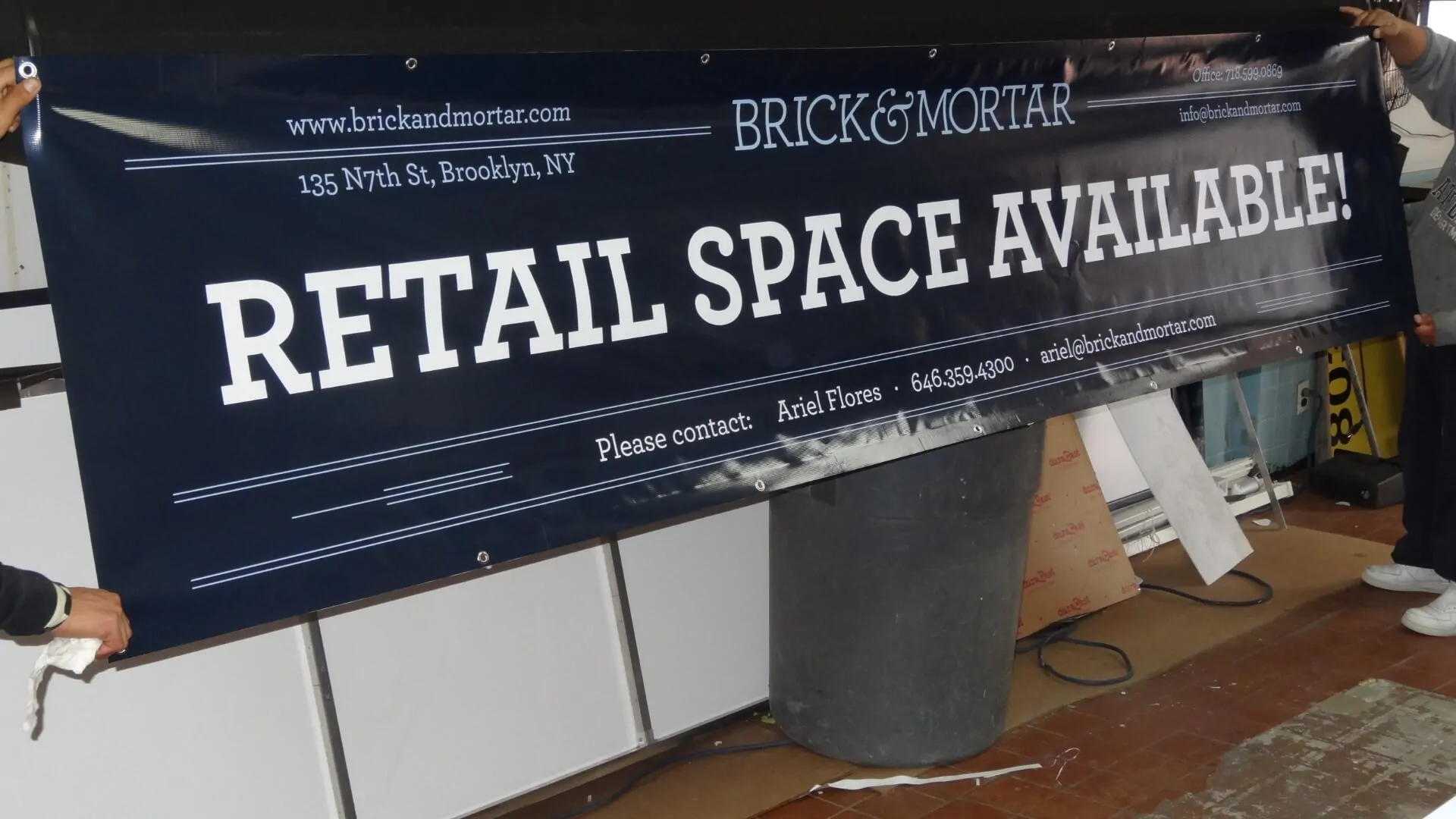 retail vinyl banner new york city