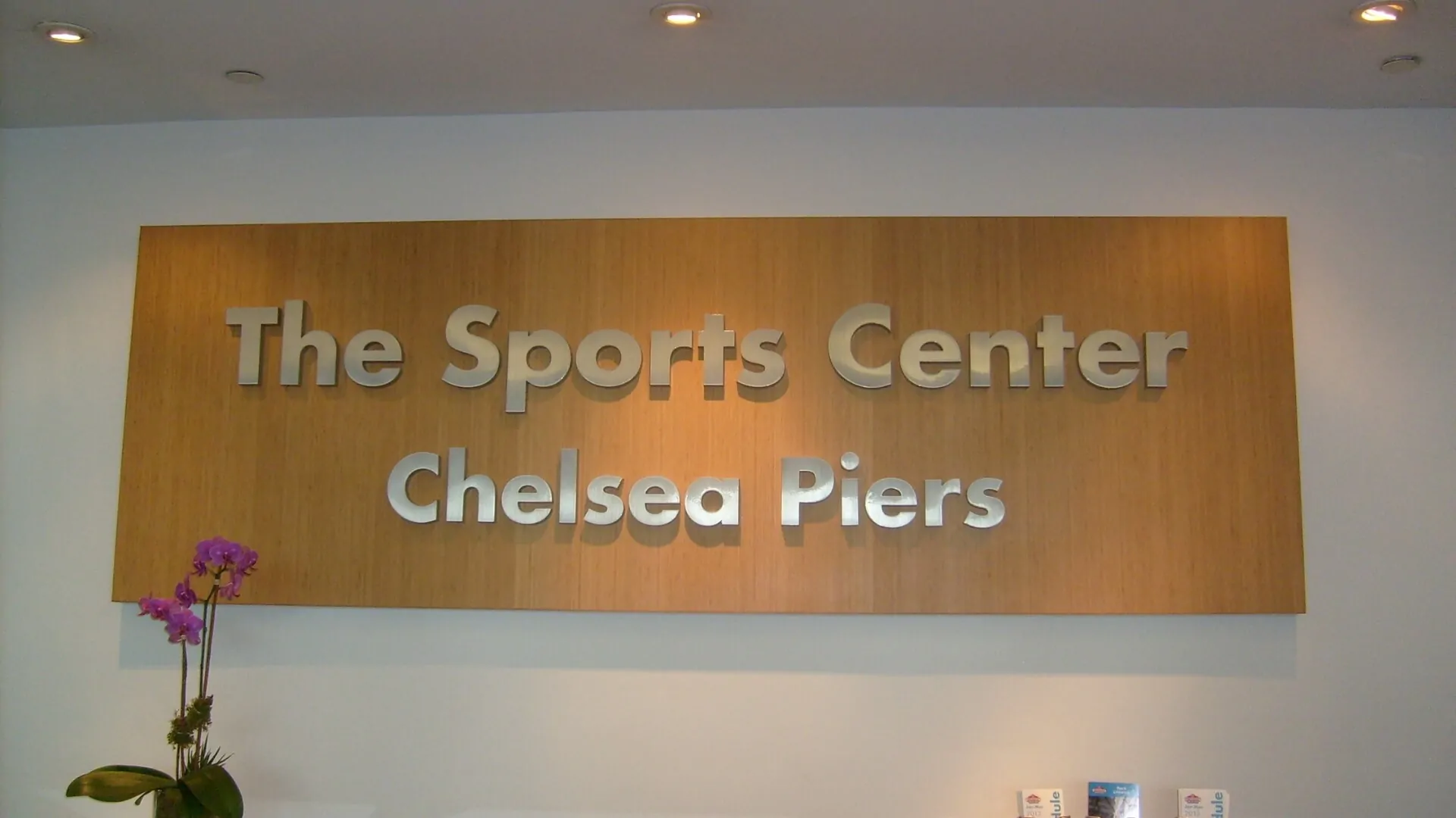 the sports center chelsea piers metal letters