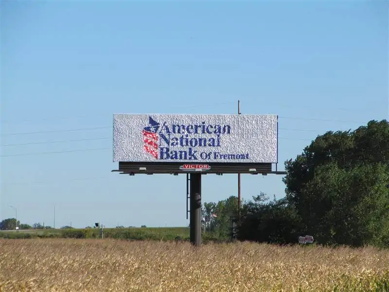 American National Bank sequin sign