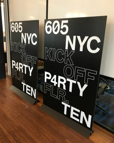 Black NYC foam board printing