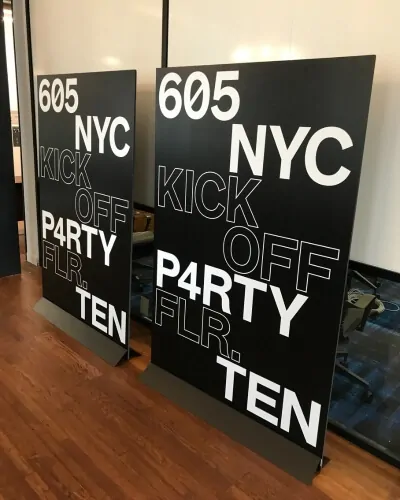 Black NYC foam board printing