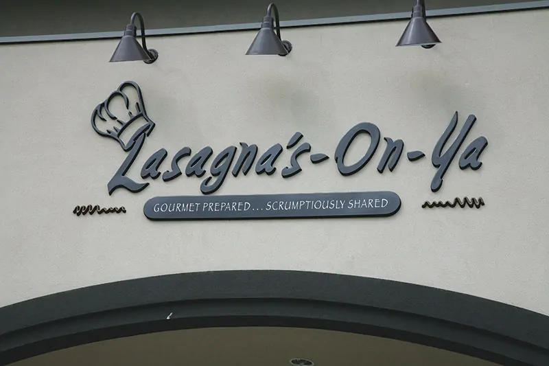 Lasagnas plastic letters nyc