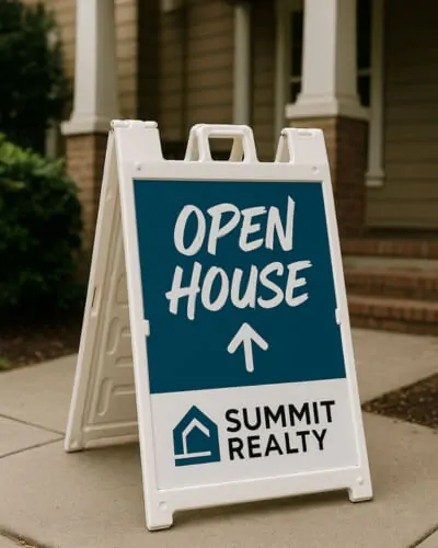 a frame open house sidewalk signs for real estate