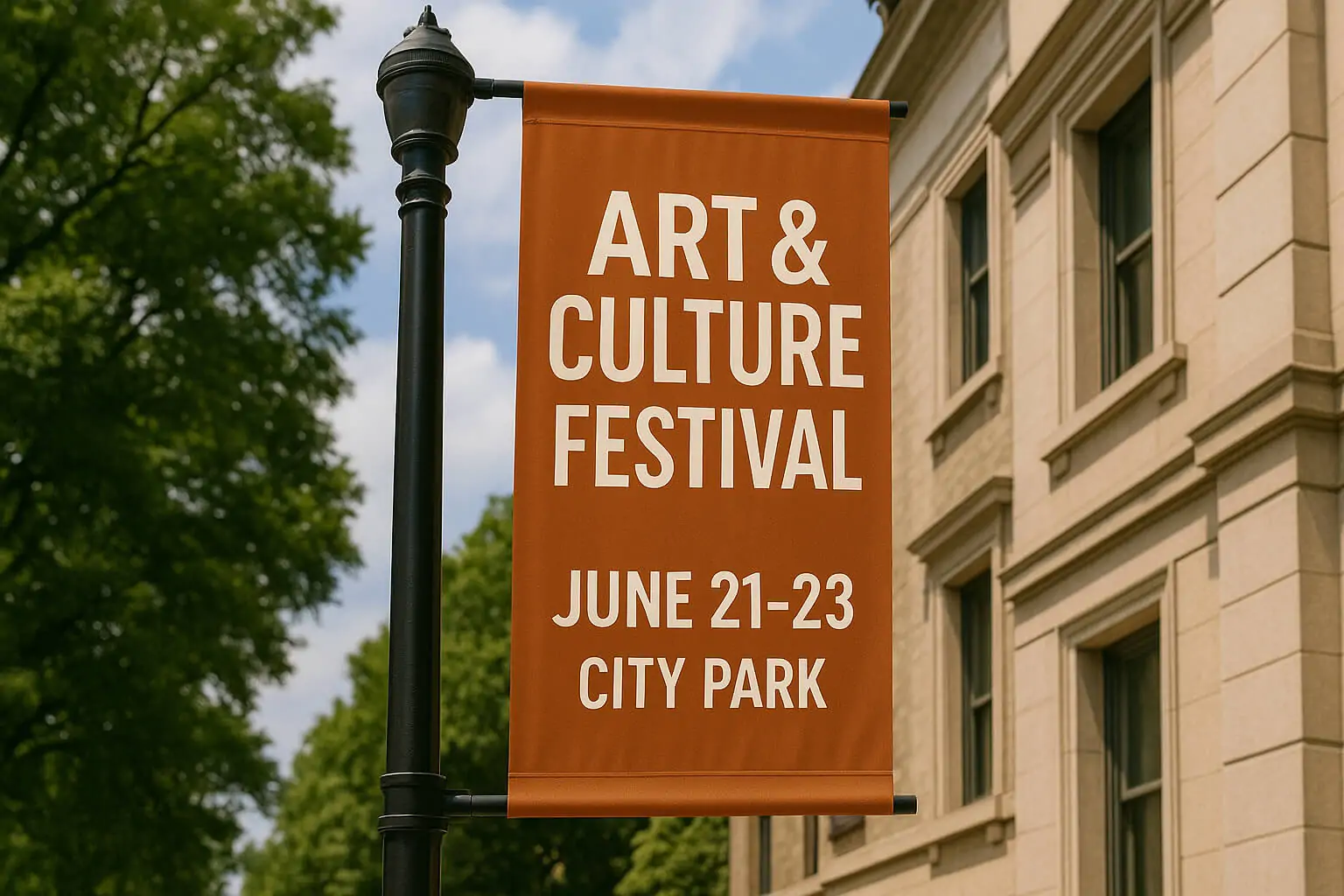 art and event banners for public events