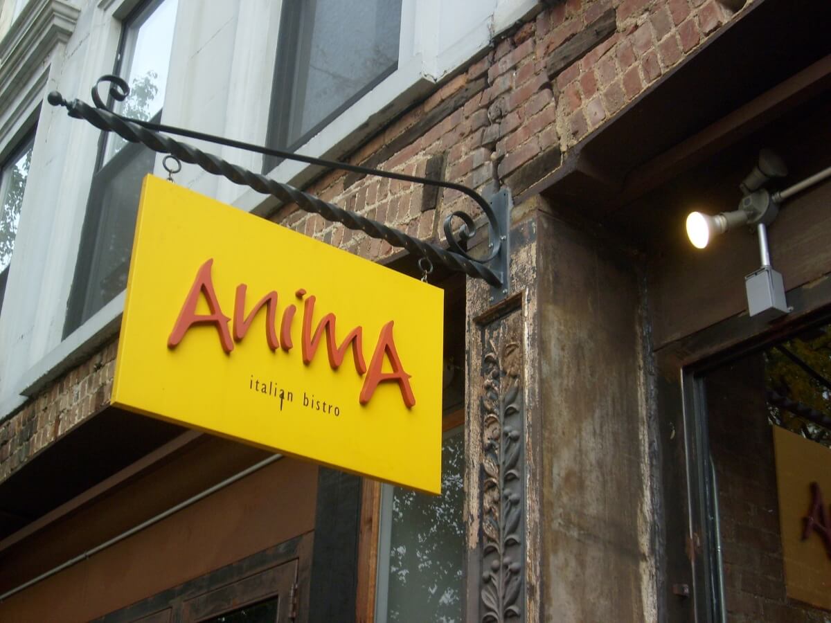 bade sign for anima company