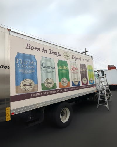 beverage company truck wrap services