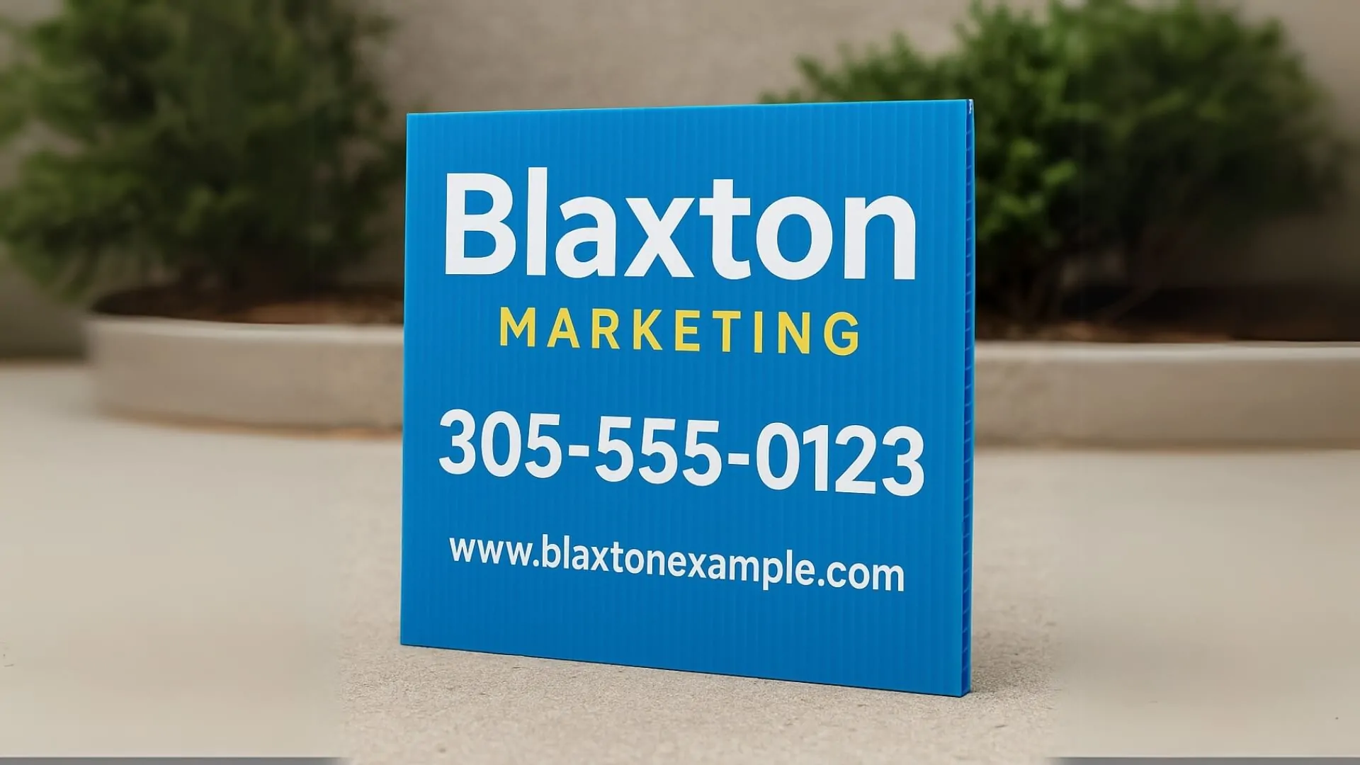 blaxton marketing coroplast plastic board