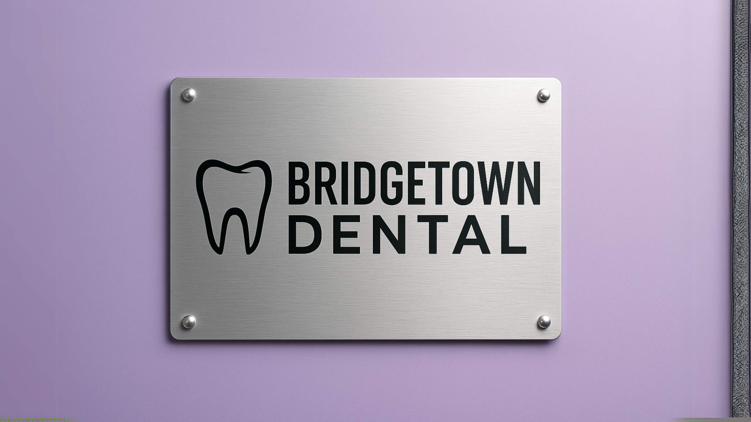 bridgetown dental sign made with aluminum