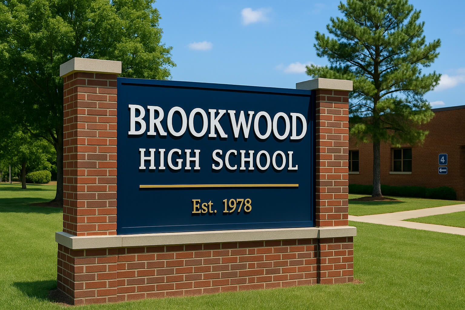 School and University Signs 53 brookwood high school sign