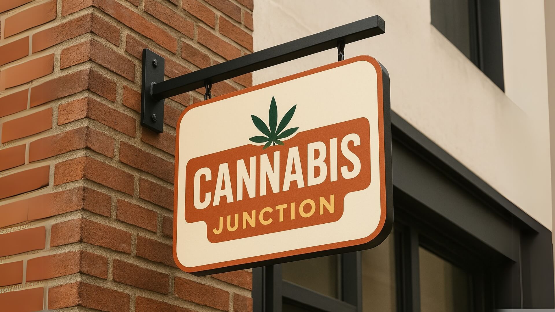 cannabis junction hanging blade sign new york city
