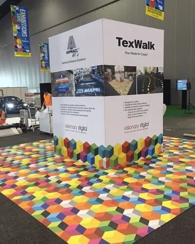 colorful floor graphics