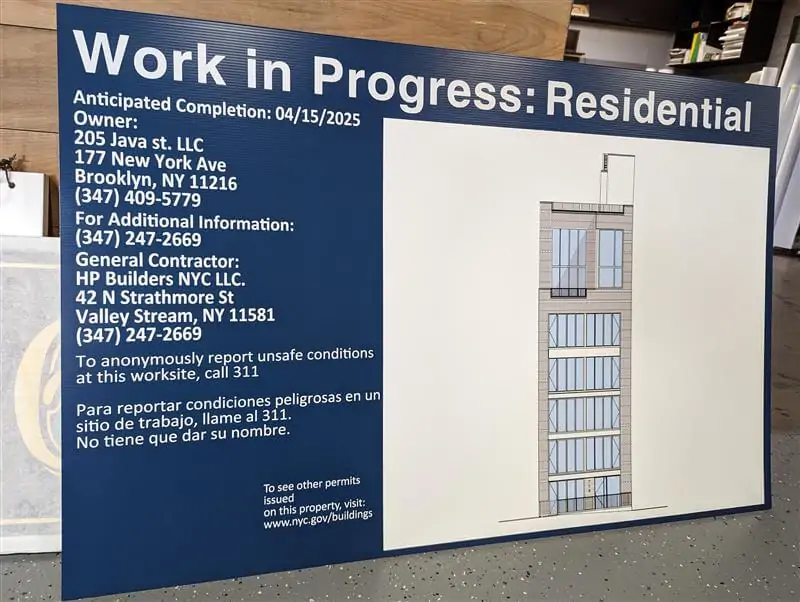 construction signs for real estate contractors signs nyc