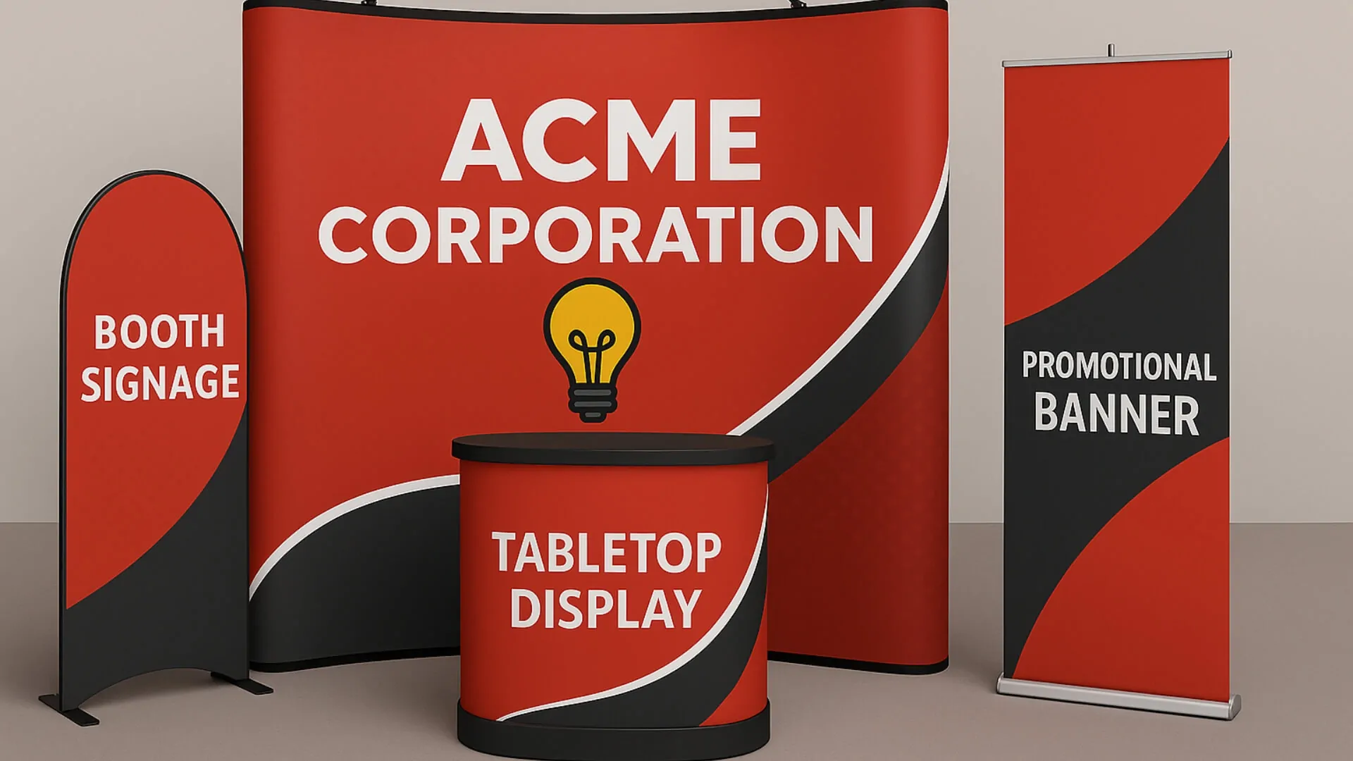 contour cut event branding and trade show exhibits signage