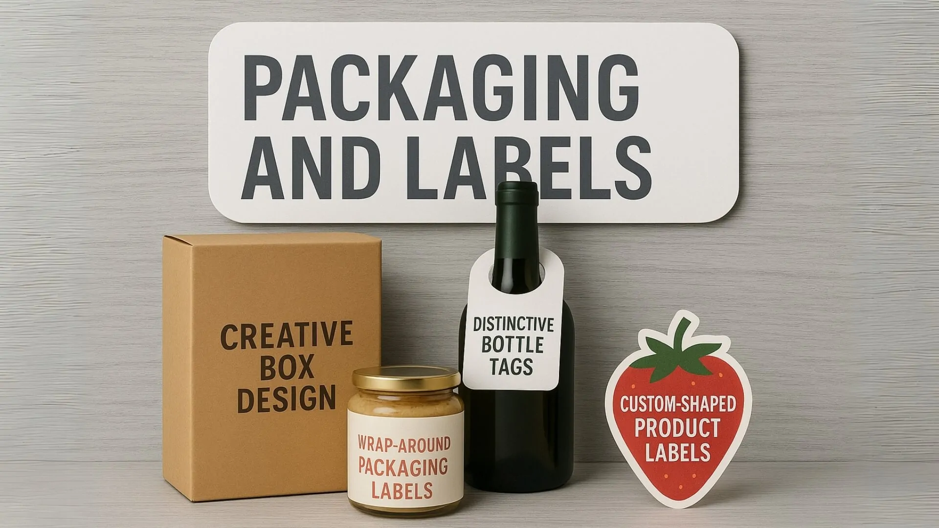 contour cut packing and labels