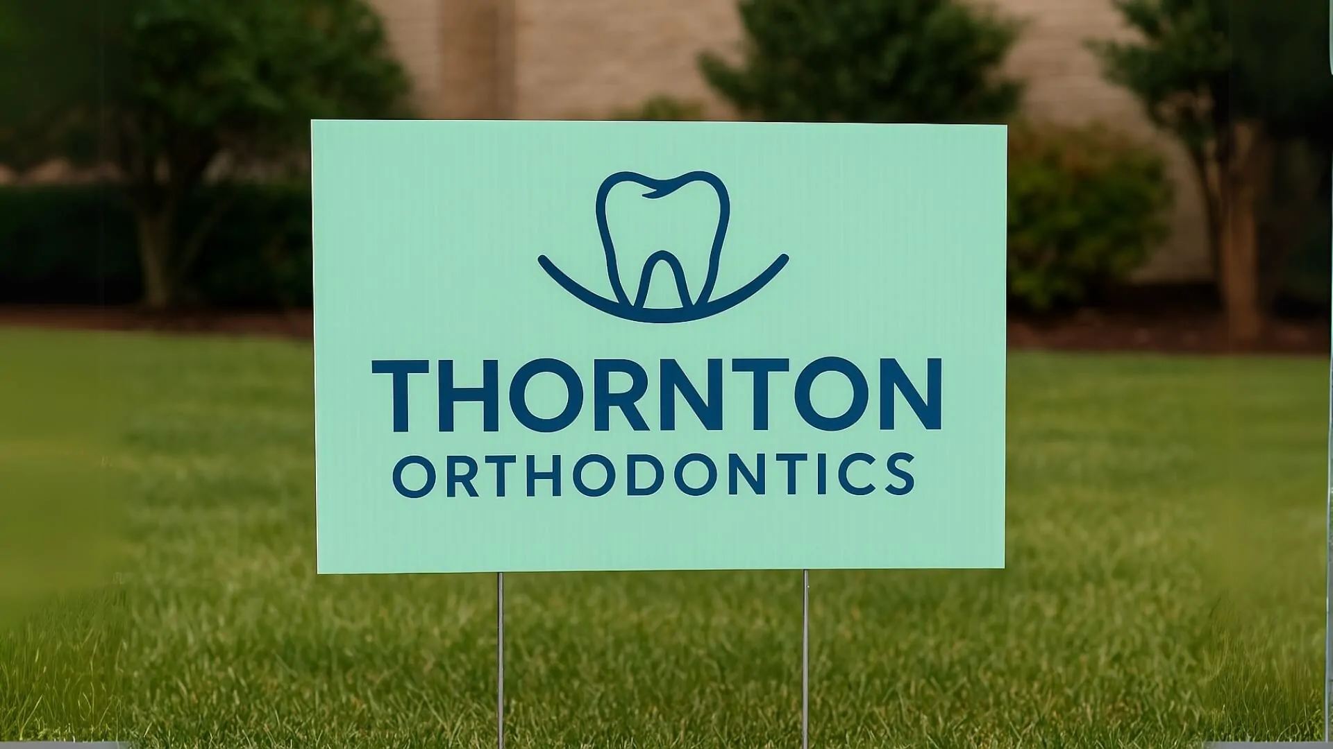 corrugated plastic made for thornton orthodontics sign