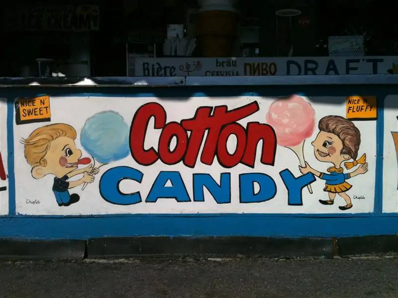 cotton candy hand painted sign