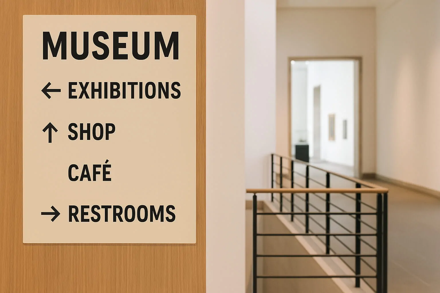 directional signs for museums