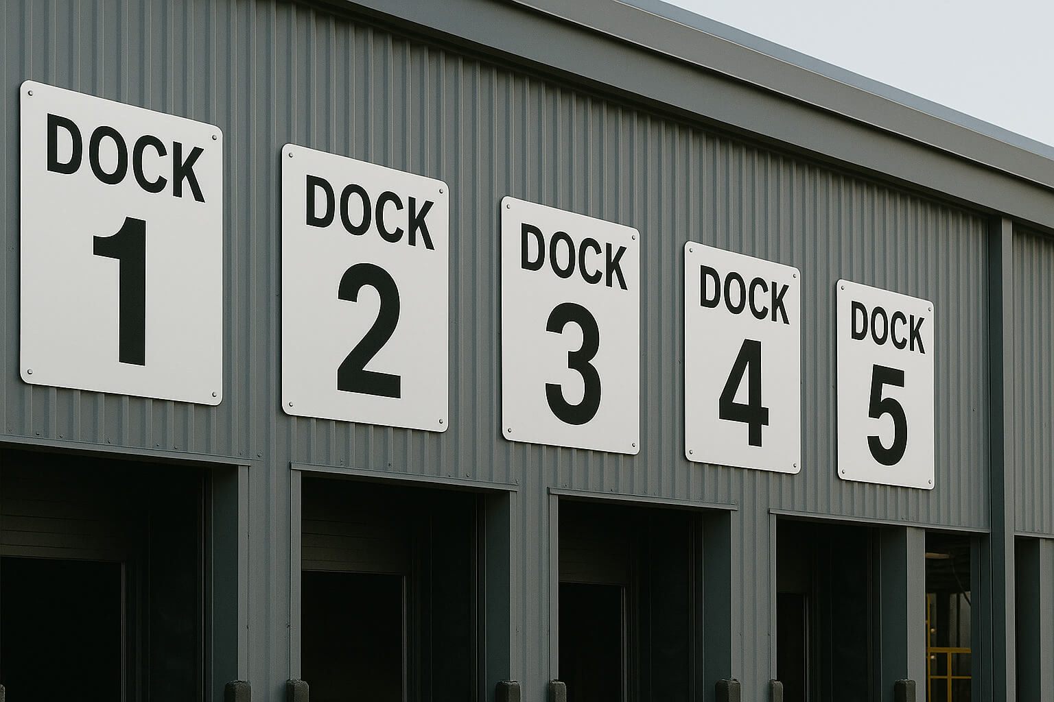 dock bay number signs