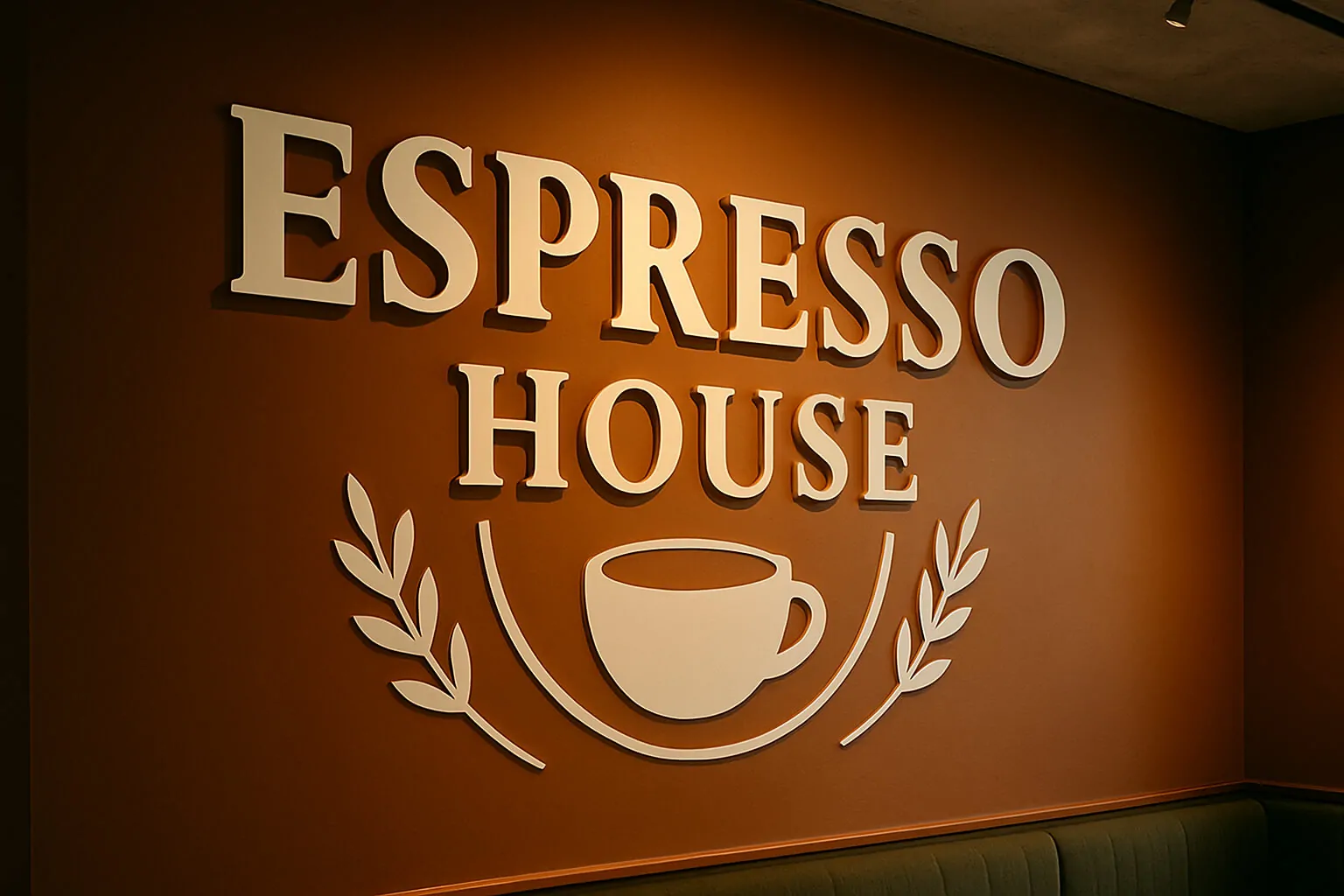 espresso house lobby wall sign