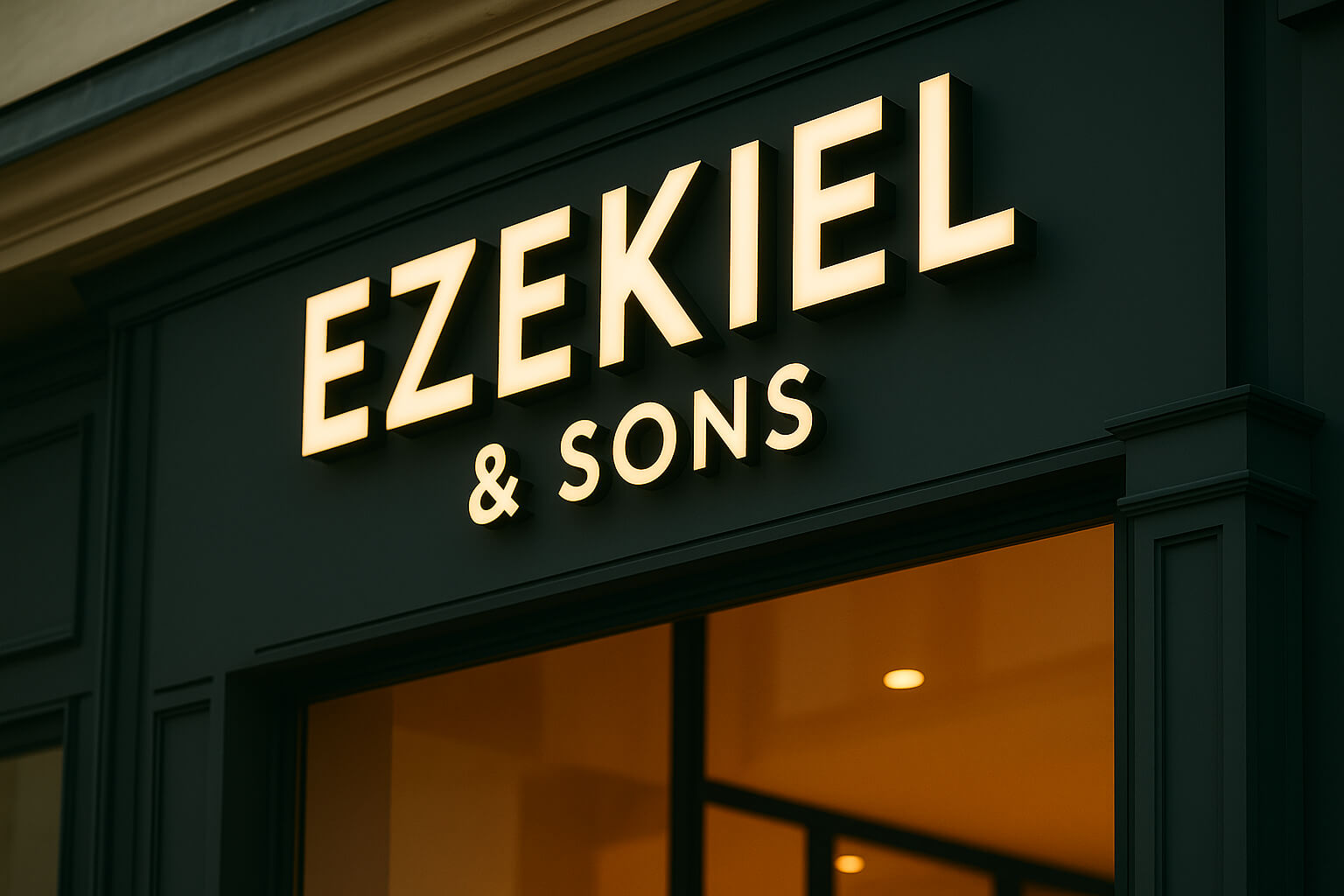 ezekiel and sons channel letters sign