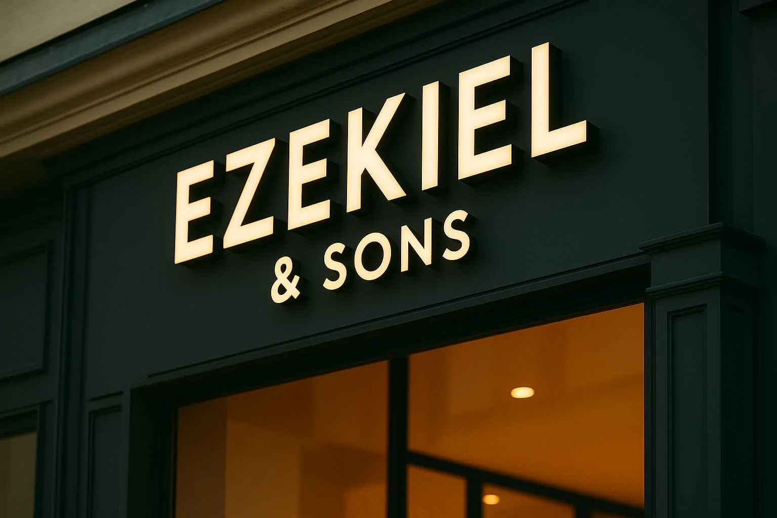 ezekiel and sons channel letters sign