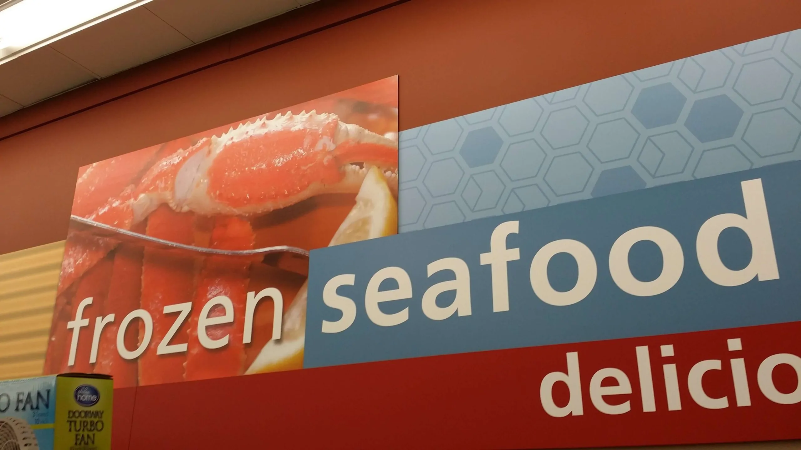frozen seafood pvc signs
