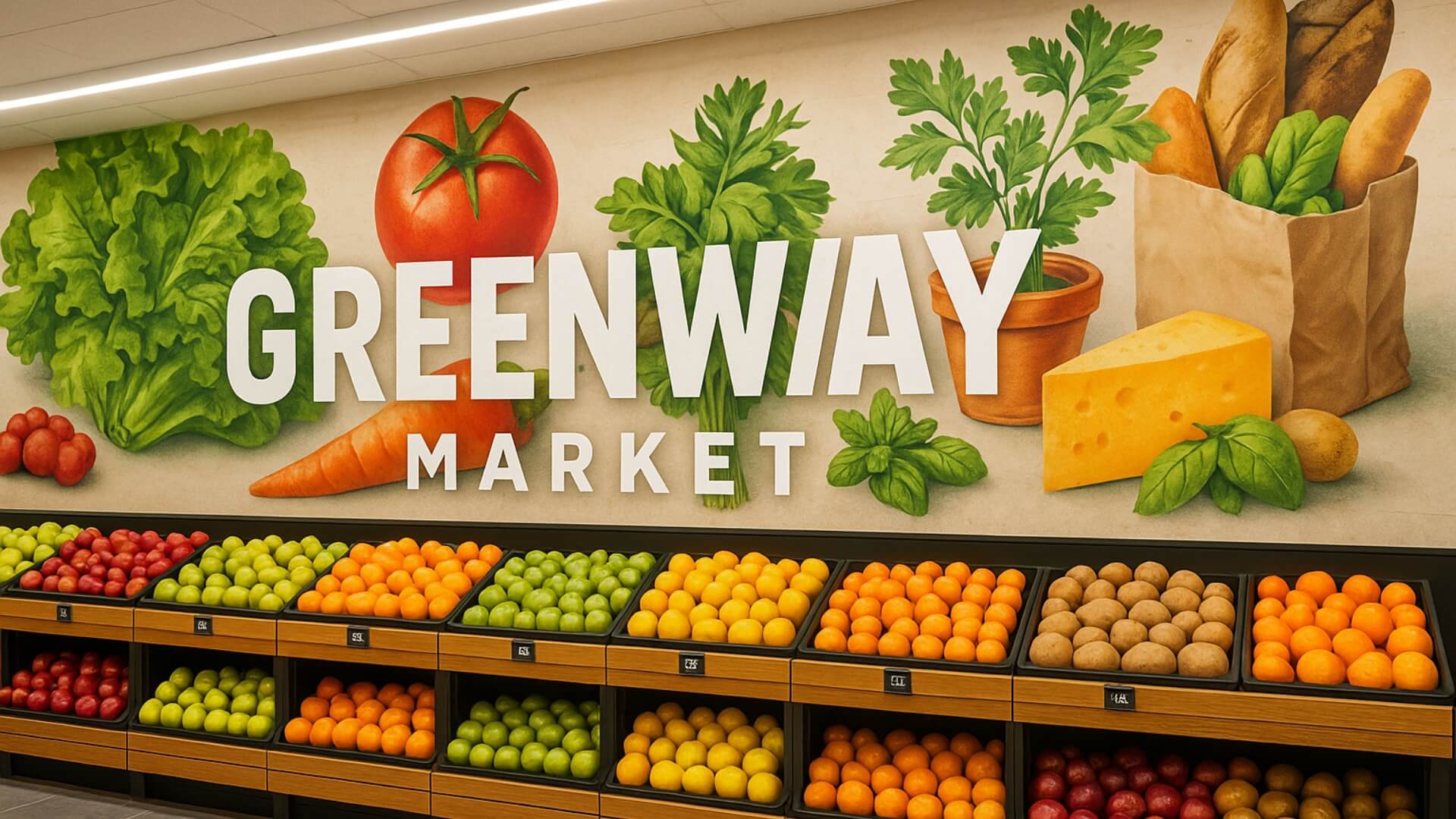 greenway market wall mural new york city