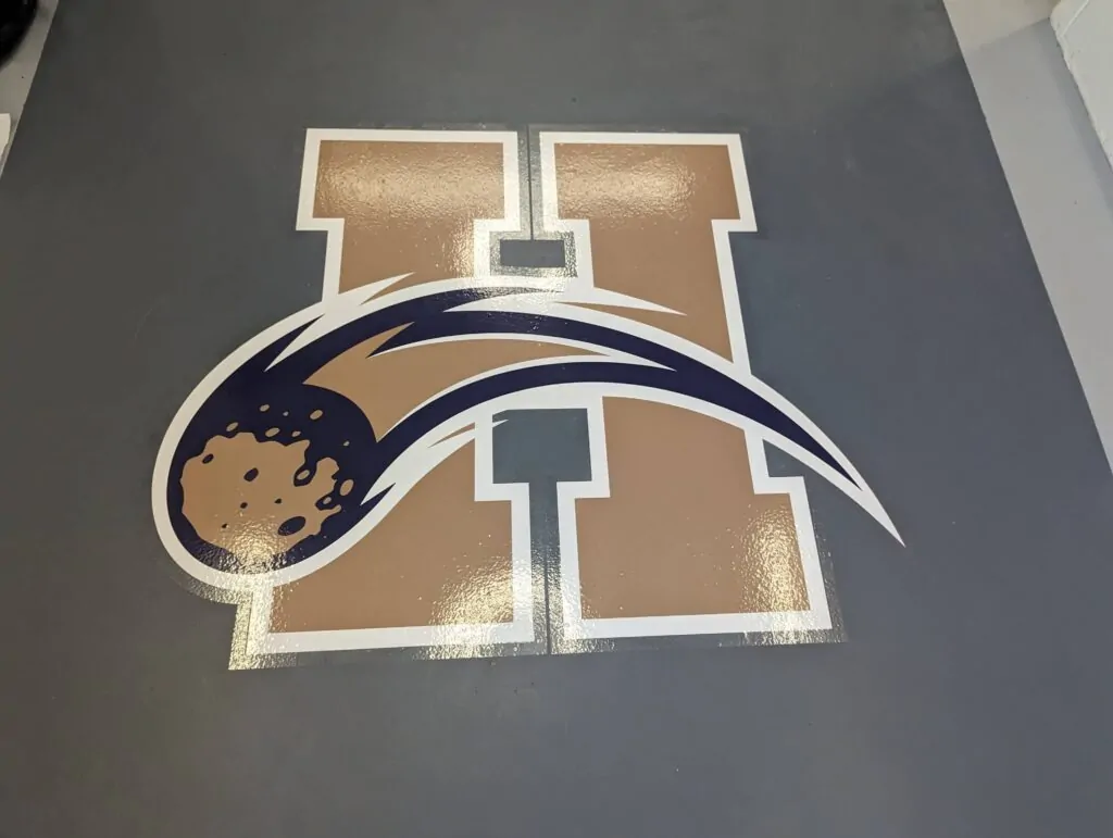 h letter custom floor graphics