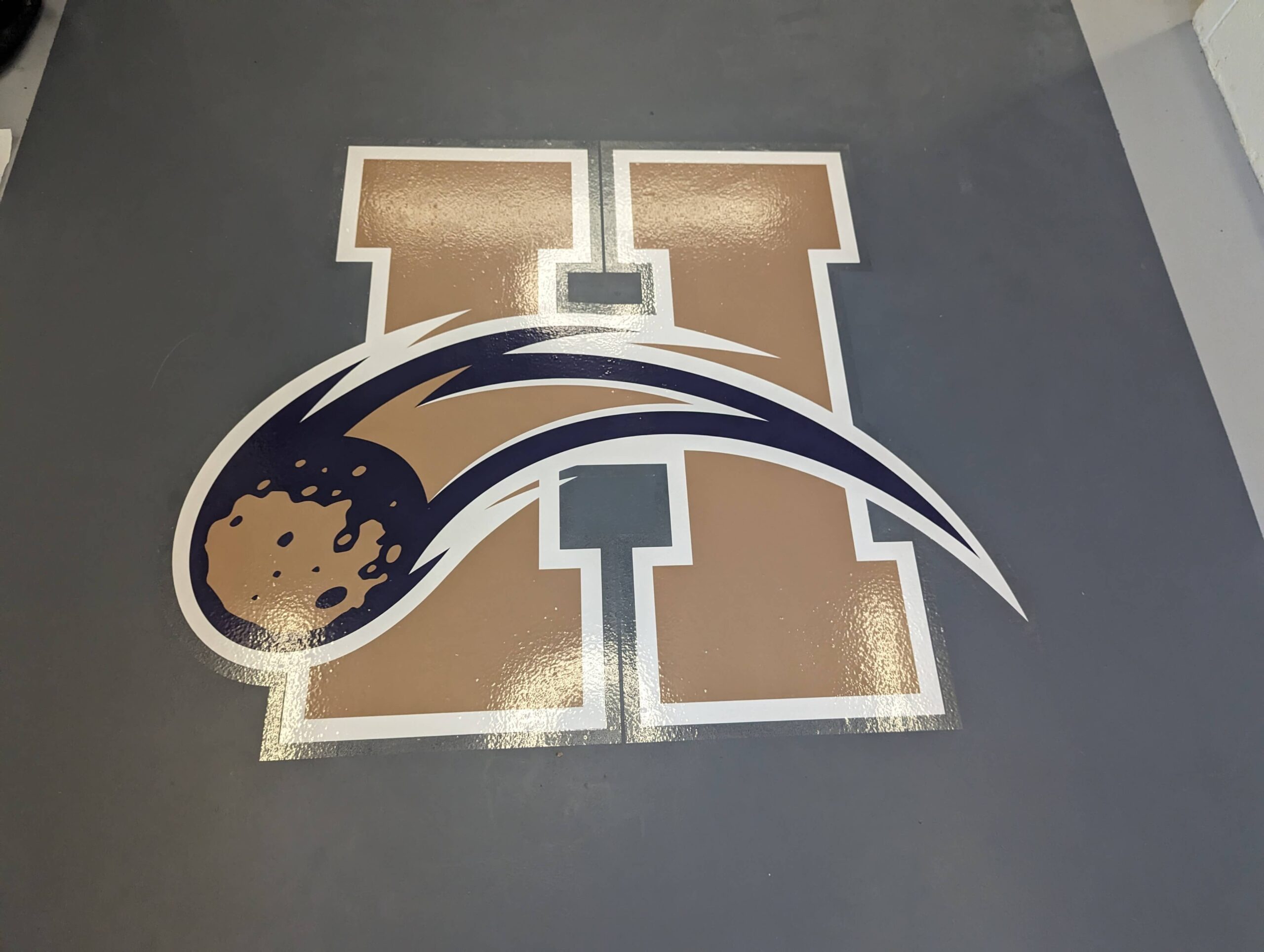 Floor Graphics 60 h letter custom floor graphics