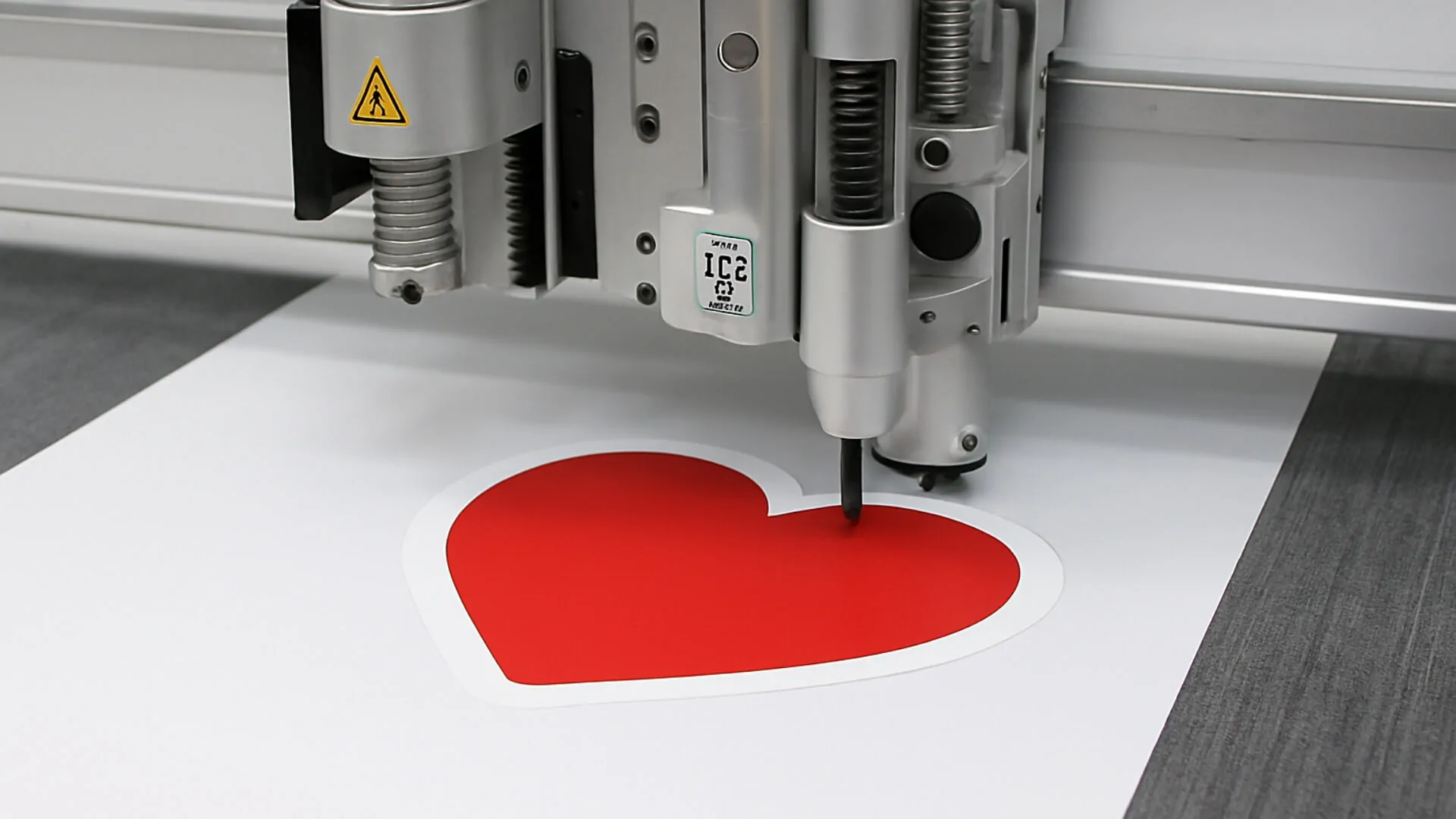 heart sticker contour cutting