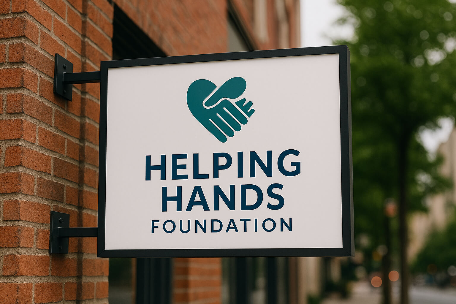 Charity & Non-Profit 53 helping hands foundation blade sign