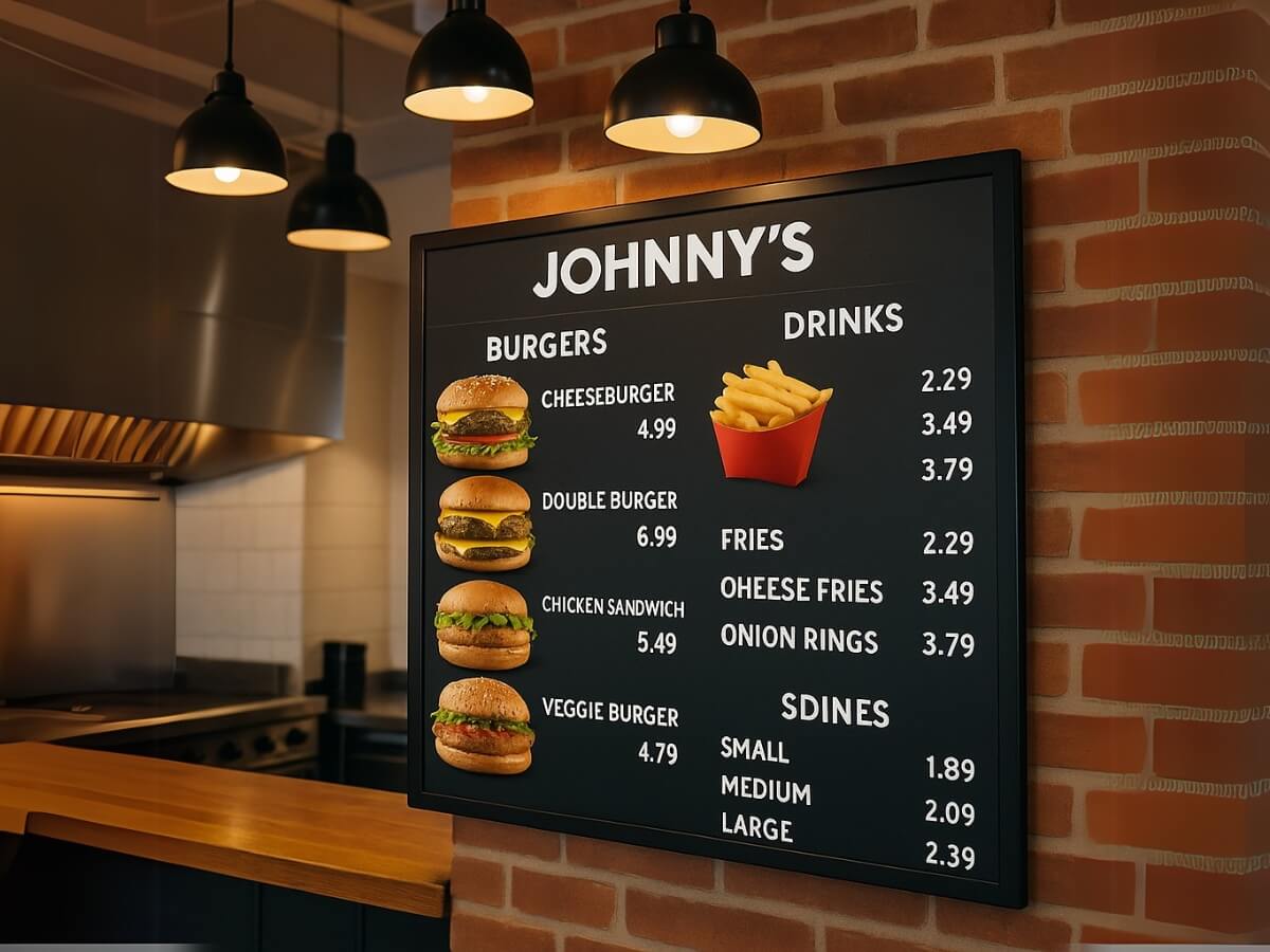 johnny's menu board new york city