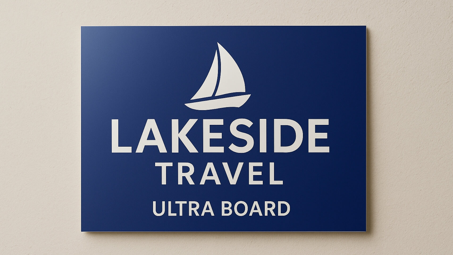 lakeside travel sign made with ultra board