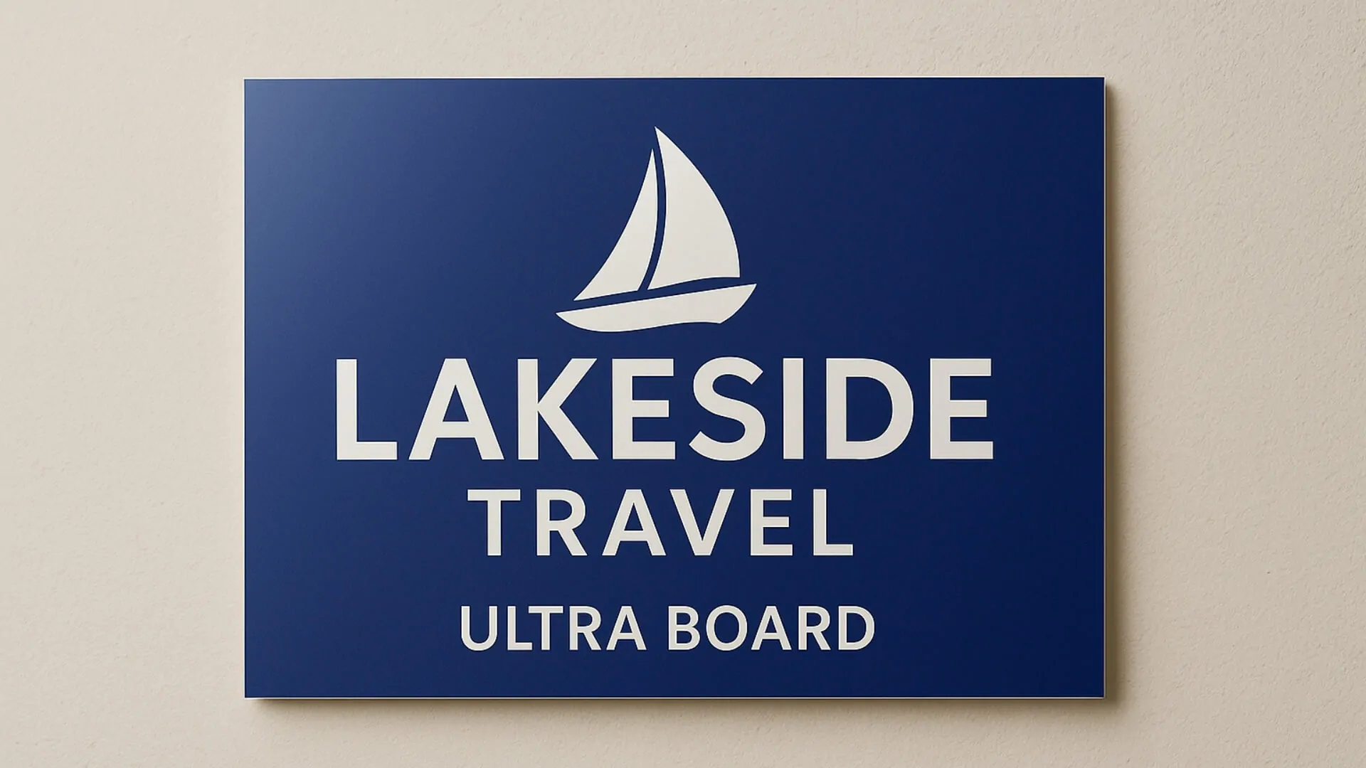 lakeside travel sign made with ultra board