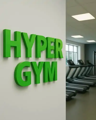 letter sign for hyper gym nyc