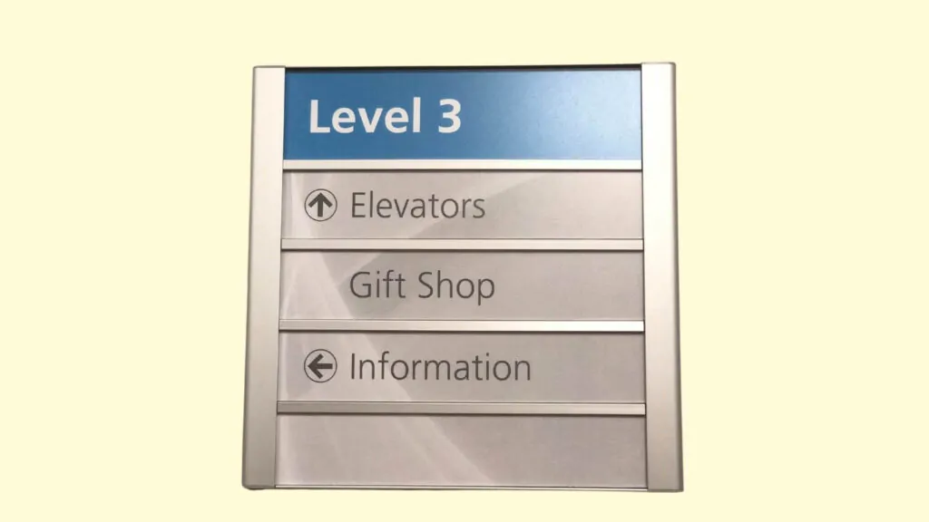 lobby directory signage for government building