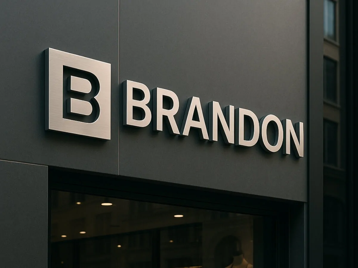 metal letter for brandon company