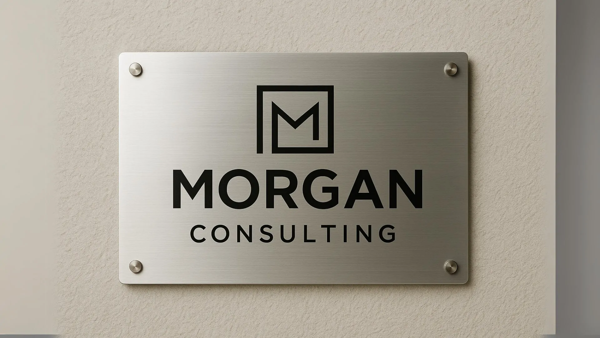 metal made for morgan consulting company sign