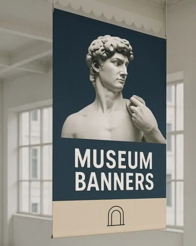 museum vinyl banner new york city