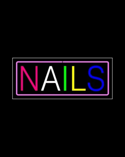 nails neon sign