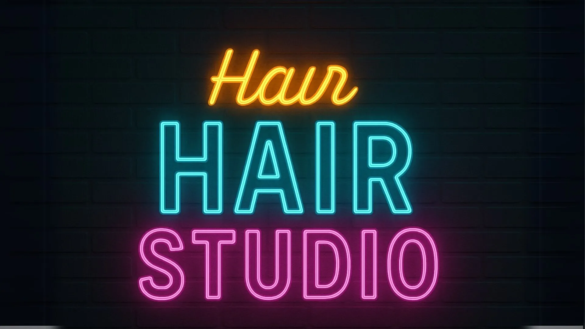 neon sign for hair studio nyc