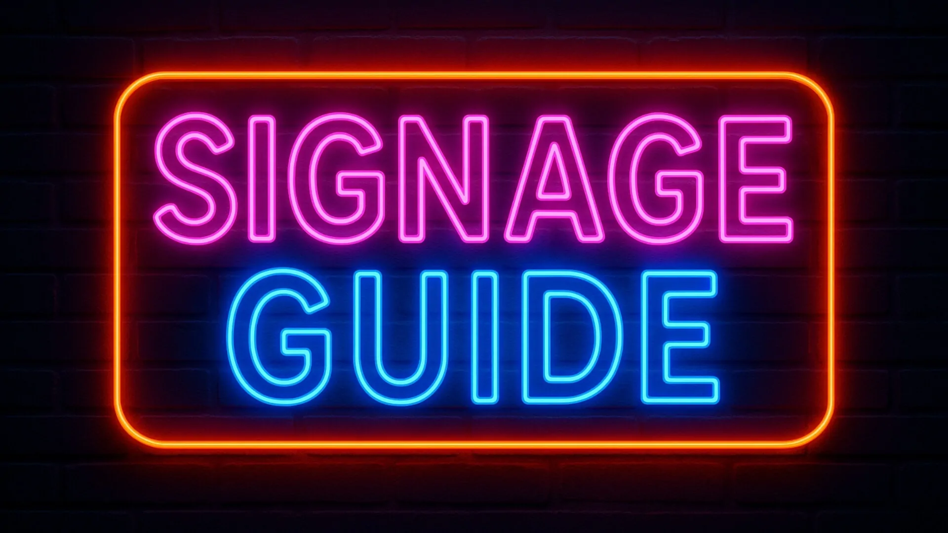 neon sign for signage guide company