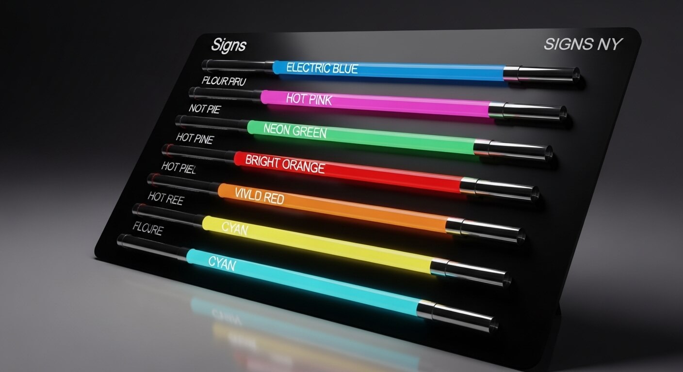 neon tubing coloring chart