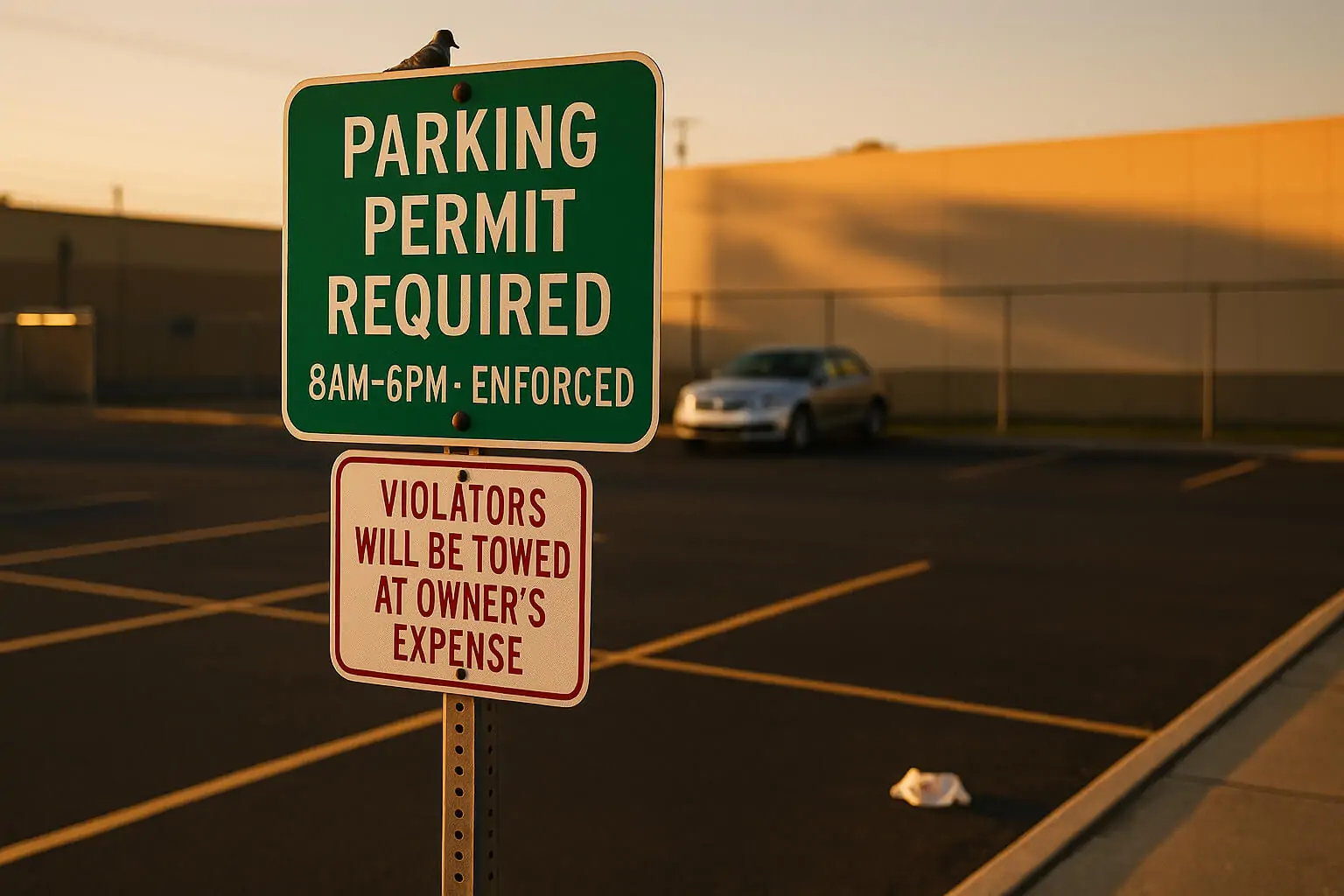 parking lot signs