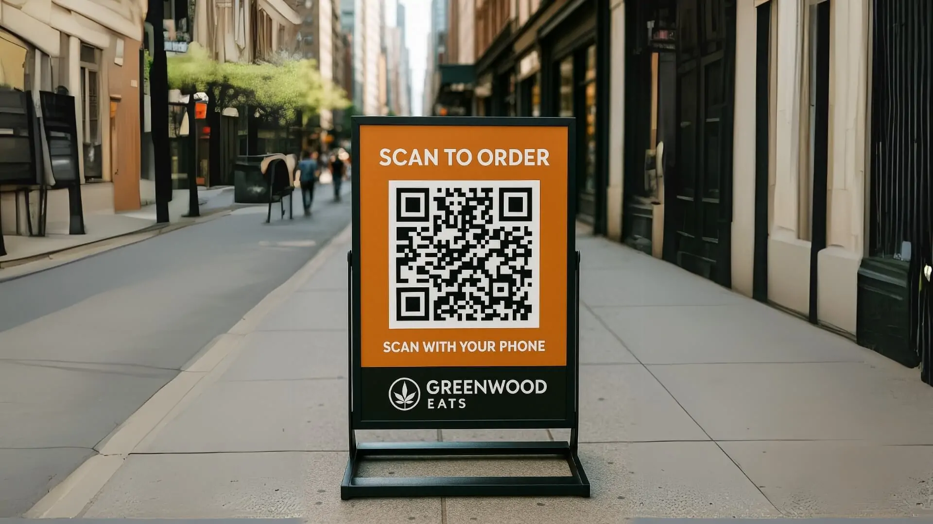 qr code sign for greenwood eats company nyc (1)