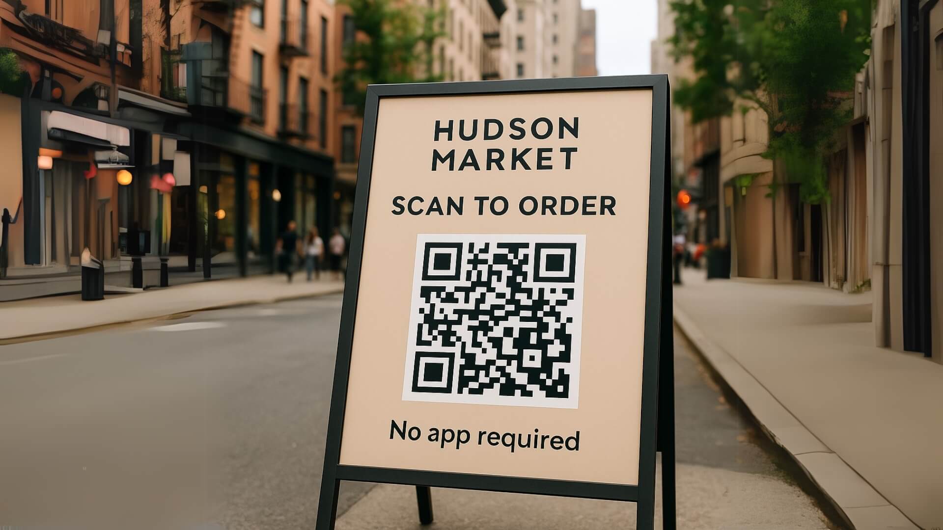QR Code Signs 32 qr code sign hudson market