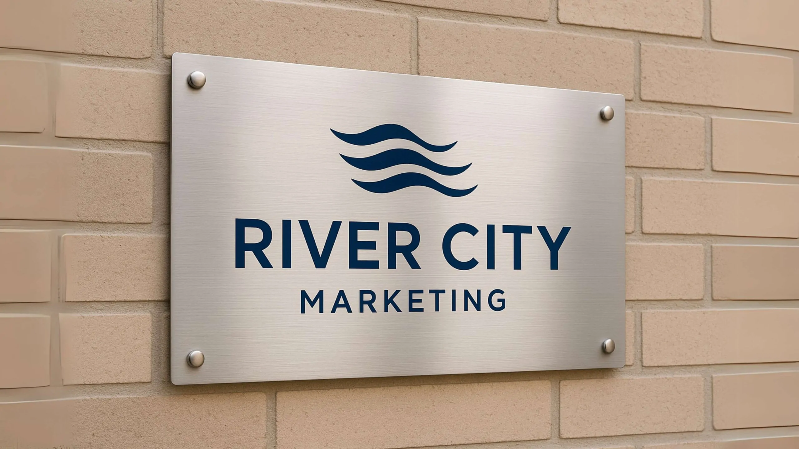 river city marketing sign made with aluminum